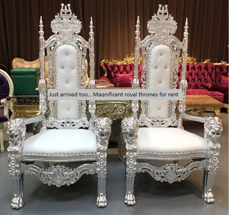 Silver and white lion Thrones